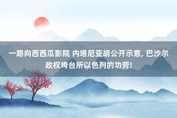 一路向西西瓜影院 内塔尼亚胡公开示意， 巴沙尔政权垮台所以色列的功劳!