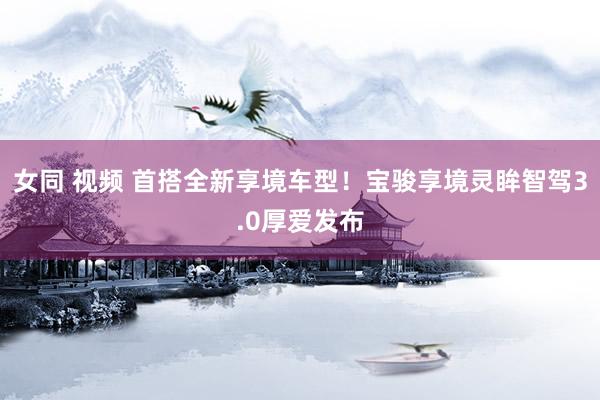 女同 视频 首搭全新享境车型！宝骏享境灵眸智驾3.0厚爱发布